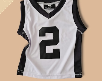 Old School Side Bands Kids Basketball Jersey | Optional Matching Shorts Set