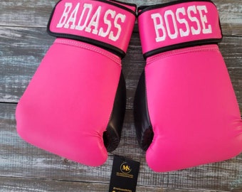 Personalized Pink Power 10oz Boxing Gloves for Adults