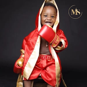 Halloween Personalized Baby Boxing Set: ROBE, Shorts & Gloves