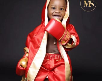 Halloween Personalized Baby Boxing Set: ROBE, Shorts & Gloves