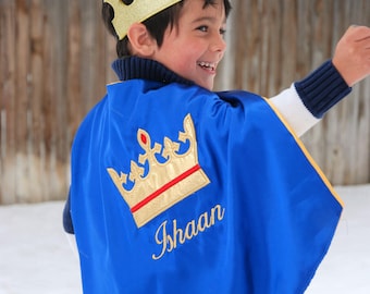 Kids Royal set 1 cape + 1 crown/  king cape/ Queen cape/ crown- 1 CAPE +1 CROWN in this listing