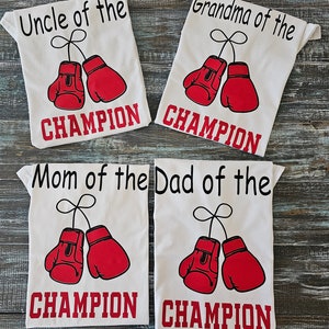 NUR Geburtstags-Champion / Vater des Champion-T-Shirts / Mutter-Box-T-Shirt / Mutter des Champion-Box-T-Stücks / Familien-T-Shirt
