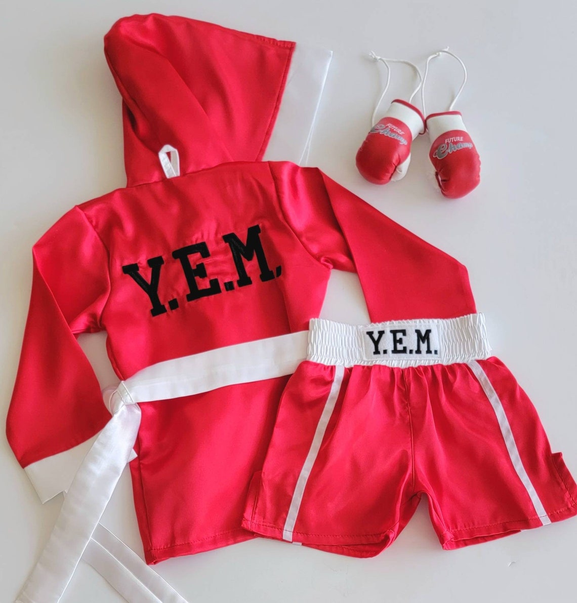 Newborn Baby Boxing Robe Set Boxing Boxer Baby Photo Outfit Etsy