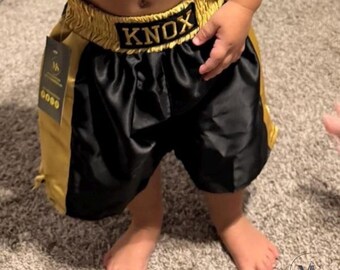 First Birthday Boxing Outfit | Personalized Baby Boxing Shorts | Custom Birthday Outfit | Baby Champion Theme | One Year Photos