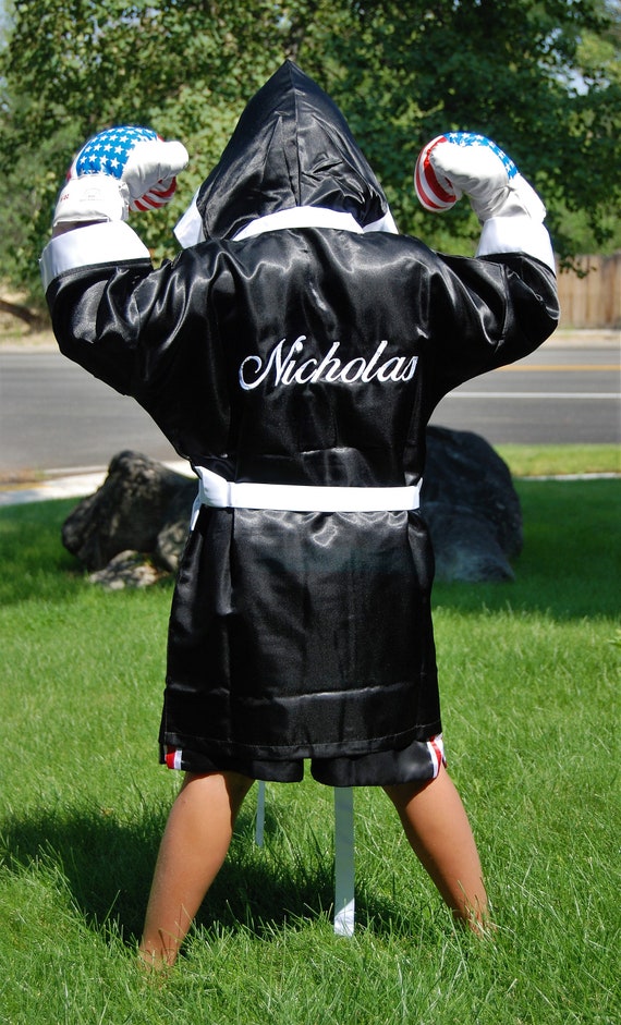 Conjunto de campeón de boxeo para niños: bata pantalones cortos -   México