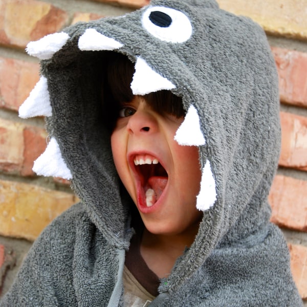 Shark Splash Hooded Fun Bath Towel