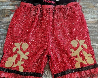 Boxing fighter sequin  trunks
