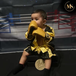 Baby Boxing Costume Set – Personalized Gift for Birthday Party & Photos