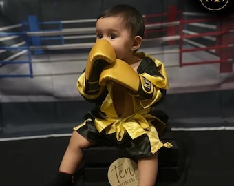 Baby Boxing Costume Set – Personalized Gift for Birthday Party & Photos