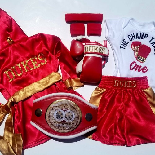 K1CUSTOM Made Satin Baby BOXING Robe Trunk Set Boxing Outfit Etsy