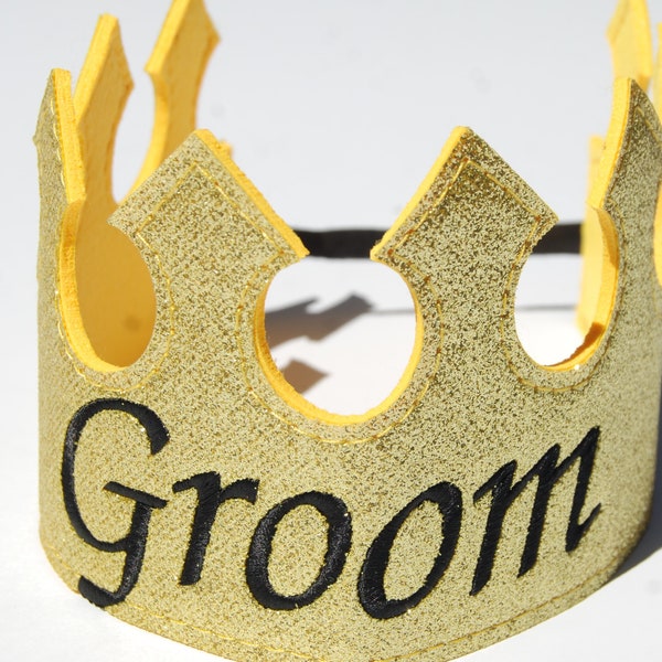 ADULT Personalized King Crown/ Knight crown/Prince crown/ Felt crown