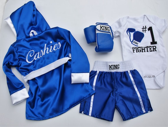 Champion Baby Personalized Boxing Set With Robe Gloves Shorts and Bodysuit Etsy Canada