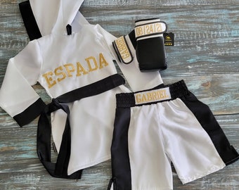 Ultimate Personalized Baby Boxing Set: Robe, Shorts, and Gloves!