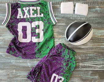 Slam Dunk Sale: Kids' Personalized Basketball Jerseys & Shorts + Mini Basketball