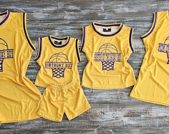 B-Day Boy & B-Day Girl Family Basketball Set: Personalized Jerseys for Incledible Basketball Themed Party