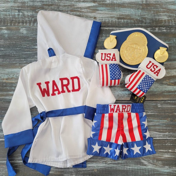 American Pride Baby Boxing Set - Personalized ROBE, Shorts, and Gloves!