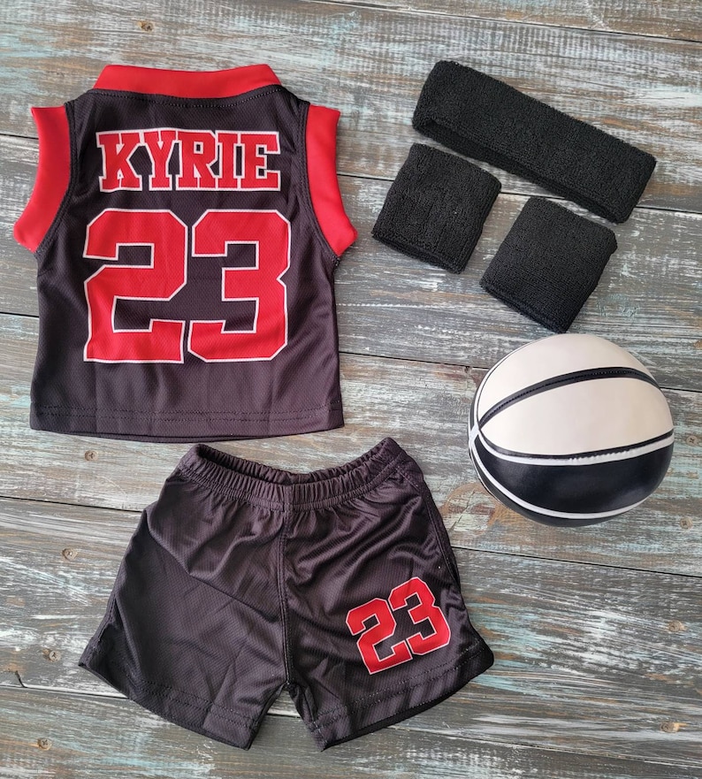 Personalized Basketball Jersey, Shorts or Set: Jersey, Shorts, Ball, and Sweatband Combo image 7