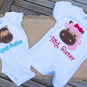 Big Sister/ Middle Sister/ Little Sister T-shirt or baby bodysuit set/ Little brother/Middle Brother/Big Brother