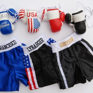 LIMITED-TIME SALE Adorable Baby Boxing Set for First Pictures: Personalized Shorts and Mini Gloves image 6