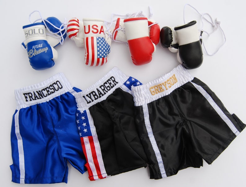 LIMITED-TIME SALE Adorable Baby Boxing Set for First Pictures: Personalized Shorts and Mini Gloves image 6