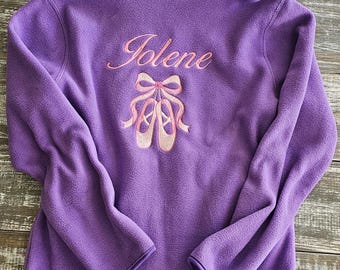 Personalized Ballet Jacket for Girls | Custom Ballerina Dance Warm-Up Jacket