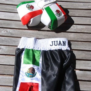 Conjunto personalizado de guantes y pantalones cortos de boxeo para bebé imagen 6