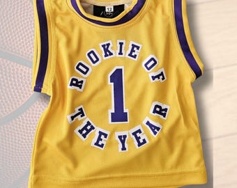 Triple Colors Personalized 'Rookie of the Year' Kids Basketball Jersey (or Set)