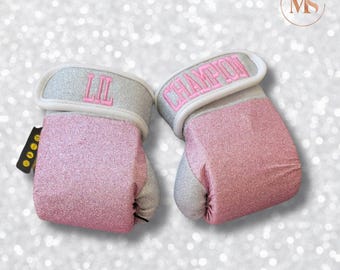 Personalized Baby Boxing Gloves – Glitter Colors | Wearable | Infant & Toddler Sizes