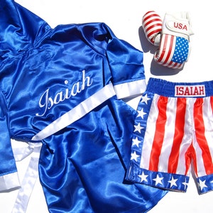 Halloween Personalized Baby Boxing Set: ROBE, Shorts & Gloves