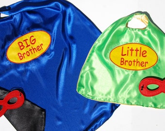 Big Brother AND Little Brother SET ( 2 capes and 2 masks)