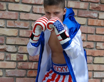Personalized Youth Boxing Robe, Shorts & Gloves Set