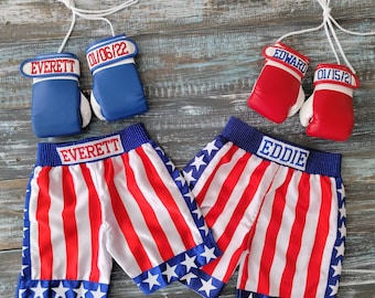Personalized Boxing Gloves and Shorts Set