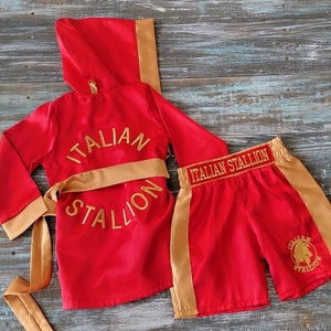 Adorable Personalized Baby Boxing Robe and Shorts