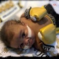 NICU Warrior Baby Boxing Gloves – Personalized for Preemie or Newborn | Embroidered Name Keepsake