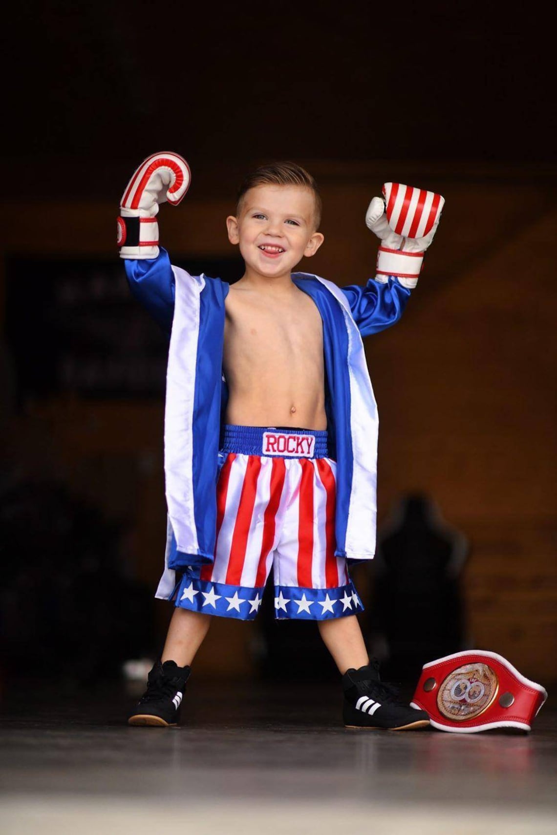 Kids Boxing Robe/ Big Boy/big Girl Boxing Fighter Set Etsy
