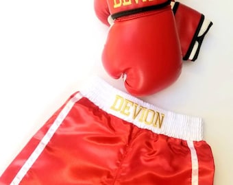 Kids' Personalized Boxing Set: Gloves, Shorts, and Crown (Sizes 2T-5T)