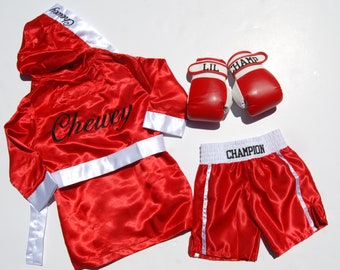 Ultimate Baby Boxing Set: Personalized Robe, Shorts, and Gloves