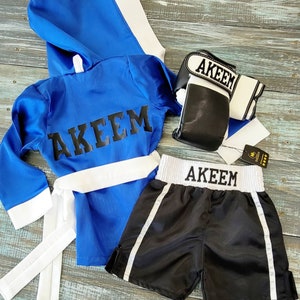 Personalized Baby Boxing Set: Robe, Shorts, and Gloves