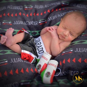 First Halloween Knockout! Sale on Personalized Baby Boxing Set with Mini Gloves and Shorts