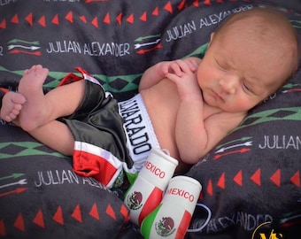 First Halloween Knockout! Sale on Personalized Baby Boxing Set with Mini Gloves and Shorts