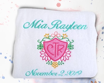 Personalized Embroidered Baptism CTR Towels