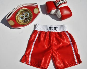 Baby Muay Thai/Boxing Set: Personalized Gloves, Shorts and Champion belt