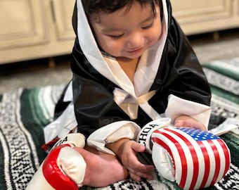Personalized Kids’ Boxing Set with Flag Theme (USA | Mexico | Puerto Rico) – Single or Dual Nationality Options