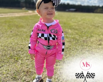 Kinder Rennanzug, Fahrer-Rennanzug, Pilotenanzug, Baby Rennanzug, Babyoverall, Baby Racing Outfit, Kinder-Rennanzug