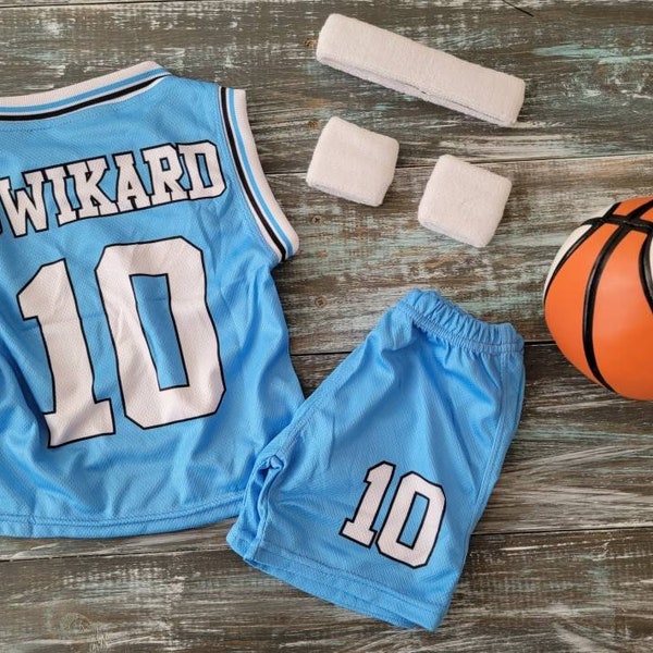 Ultimate Kids Basketball Set: Personalized Jersey, Shorts, Ball, and Sweatband Combo