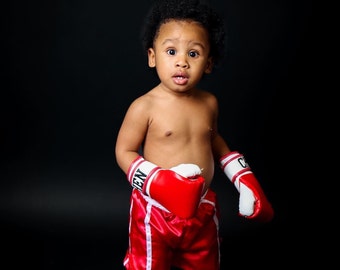 Personalized Baby Boxing Gloves and Shorts Set