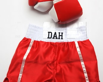 Custom Baby Boxing Gloves and Personalized Shorts Set