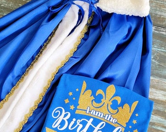 Baby King capeT-shirt and crown set