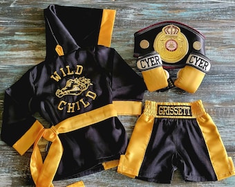 Baby Boxing Set: Personalized Robe, Shorts & Gloves