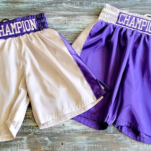 Youth and Adult boxing trunks personalized